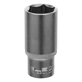 Головка торцевая удлиненная, 27 мм, 6-гранная, CrV, под квадрат 1/2"// Stels
