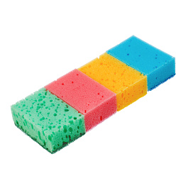 Губки для посуды Coral, 95x64x36 мм, 4 шт., Home// Palisad