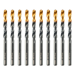 Сверло по металлу, 6 мм, HSS-Tin, Golden Tip, 10 шт.// Denzel