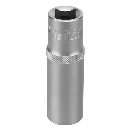 Головка торцевая удлиненная, 17 мм, 6-гранная, CrV, под квадрат 1/2",// Stels