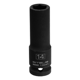 Головка ударная удлиненная шестигранная, 14 мм, 1/2", CrMo// Stels