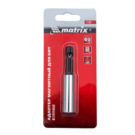 Адаптер магнитный для бит, шестигранный, 1/4", 60 мм, 1 шт.// Matrix