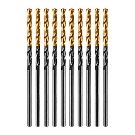 Сверло по металлу, 2 мм, HSS-Tin, Golden Tip, 10 шт.// Denzel