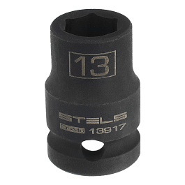 Головка ударная шестигранная, 13 мм, 1/2", CrMo// Stels