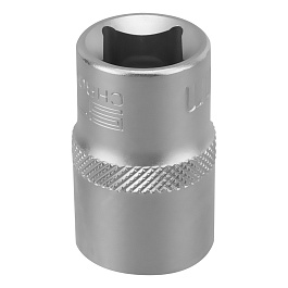 Головка торцевая, 17 мм, 6-гранная, CrV, под квадрат 1/2"// Stels