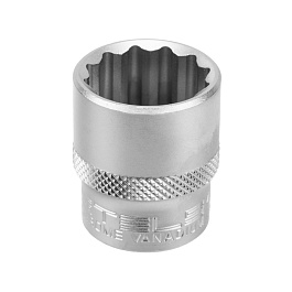 Набор торцевых головок, 3/8", 12-ти гр., CrV, 10шт., 8-19мм// Stels