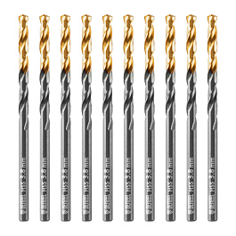 Сверло по металлу, 3,8 мм, HSS-Tin, Golden Tip, 10 шт.// Denzel
