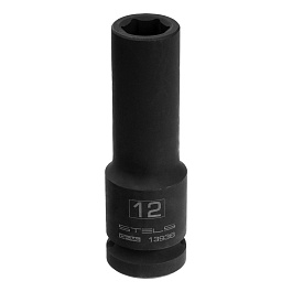 Головка ударная удлиненная шестигранная, 12 мм, 1/2", CrMo// Stels