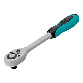 Ключ-трещотка 1/2", CrV, 72 зуба, с быстрым сбросом, матовый хром// Stels