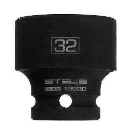 Головка ударная шестигранная, 32 мм, 1/2", CrMo// Stels