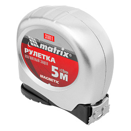 Рулетка Magnetic, 5 м х 19 мм, магнитный зацеп// Matrix