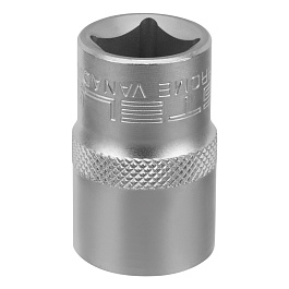 Головка торцевая, 17 мм, 12-гранная, CrV, под квадрат 1/2", хромированная// Stels