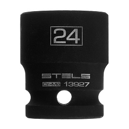 Головка ударная шестигранная, 24 мм, 1/2", CrMo// Stels