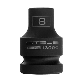Головка ударная шестигранная, 8 мм, 1/2", CrMo// Stels