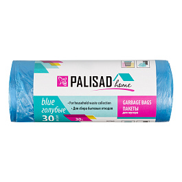 Пакеты для мусора 30 л x 30 шт. голубые, Home// Palisad