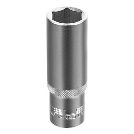 Головка торцевая удлиненная, 18 мм, 6-гранная, CrV, под квадрат 1/2"// Stels