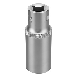 Головка торцевая удлиненная, 22 мм, 6-гранная, CrV, под квадрат 1/2",// Stels
