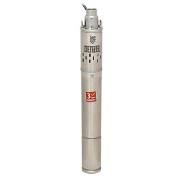 Скважинный насос DWS-3-75, винтовой, диаметр 3", 500 Вт, 1600 л/ч, напор 75 м// Denzel