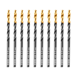 Сверло по металлу, 3,2 мм, HSS-Tin, Golden Tip, 10 шт.// Denzel