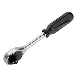 Ключ-трещотка 1/2", 45 зубьев, с быстрым сбросом, CrV, хром// Сибртех