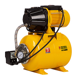 Насосная станция PS1100С, 1100 Вт, 4500 л/ч, ресивер 24 л, напор 46 м, чугун// Denzel