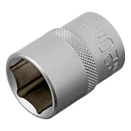 Головка торцевая, 20 мм, 6-гранная, CrV, под квадрат 1/2"// Stels