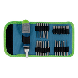 Отвертка-реверс + биты, 26 пред., PH + SL + PZ + Torx + Hex, CrV, 3к рукоятка// Сибртех