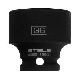 Головка ударная шестигранная, 36 мм, 1/2", CrMo// Stels