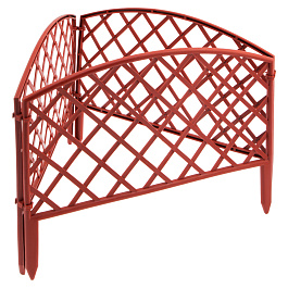 Забор декоративный "Сетка", 24х320 см, терракот, Россия// Palisad