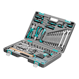 Набор инструментов, 1/2", 1/4", CrV, пластиковый кейс 98 предметов// Stels