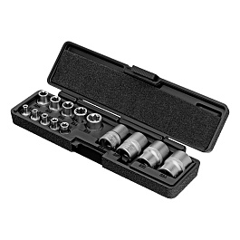Набор головок TORX, 14 предметов, 1/4, 3/8, 1/2 // Stels