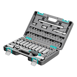 Набор инструментов, 1/2", CrV, пластиковый кейс 60 предметов// Stels
