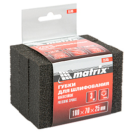 Губка для шлифования, 100 х 70 х 25 мм, мягкая, 3 шт., P 60/80, P 60/100, P 80/120// Matrix