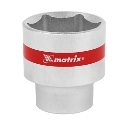 Головка торцевая, 32 мм, 6-гранная, CrV, под квадрат 1/2", хромированная// Matrix