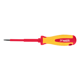 Отвертка Insulated до 1000 В, SL3,0x80 мм, CrMo, 2к рукоятка// Matrix