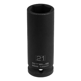 Головка ударная удлиненная шестигранная, 21 мм, 1/2", CrMo// Stels