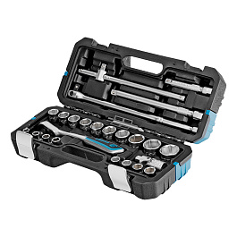 Набор инструментов, 1/2", CrV, 120 зубьев, 24 предмета// Gross