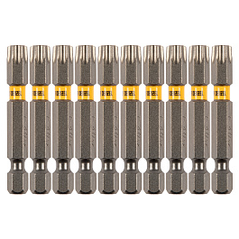 Набор бит TORX 40х50, сталь S2, шестигранный профиль, 10 шт.// Denzel