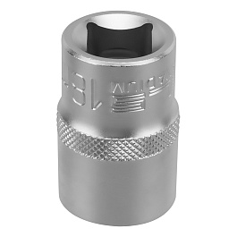 Головка торцевая, 18 мм, 6-гранная, CrV, под квадрат 1/2"// Stels